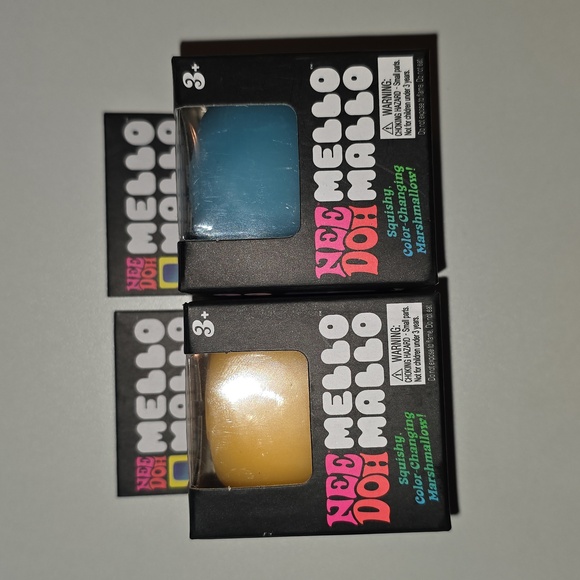 needoh Other - NeeDoh Mello Mallo Squishy Toy Set Of 2 ORANGE And BLUE